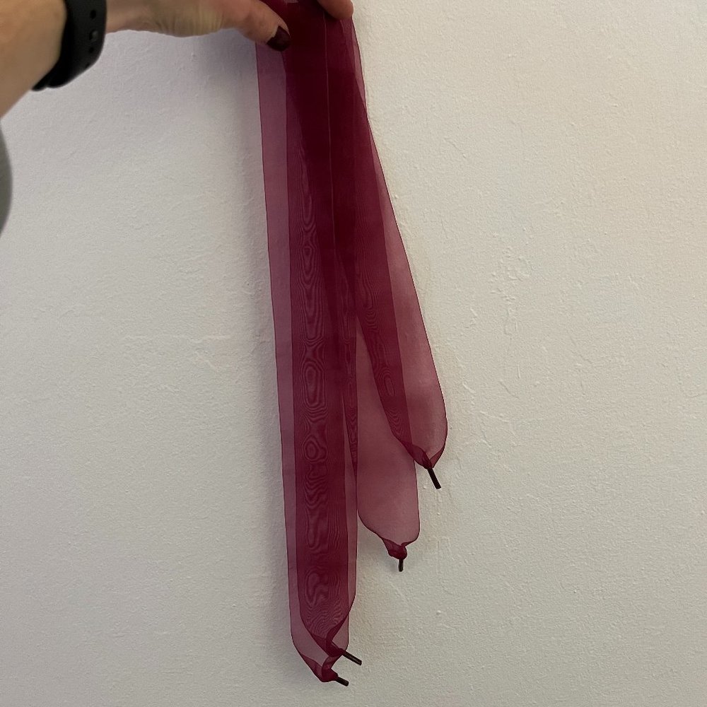 American Apparel Maroon Ribbon Shoestrings